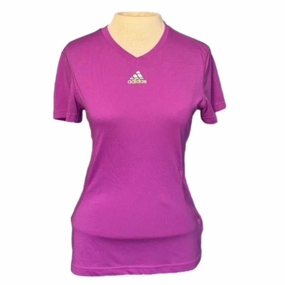 Adidas Climalite short sleeve shirt purple small